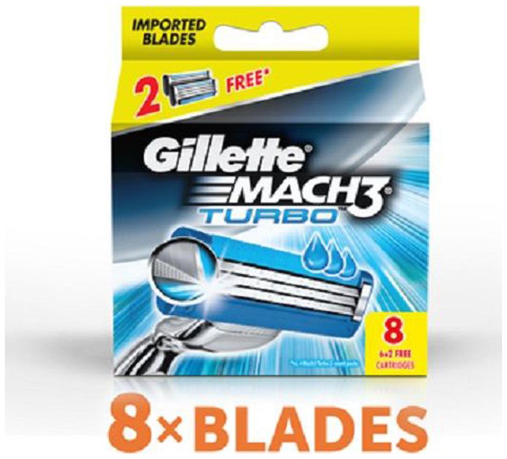 

Gillette Mach 3 Turbo Manual Shaving Razor Blades (Cartridge) 8 pcs