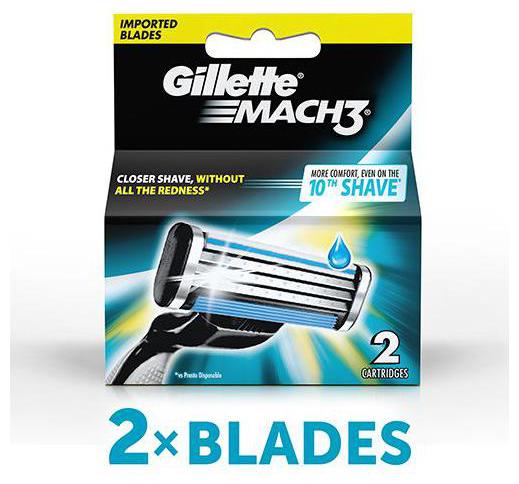 

Gillette Mach 3 - Manual Shaving Razor Blades (Cartridge) Packof 2