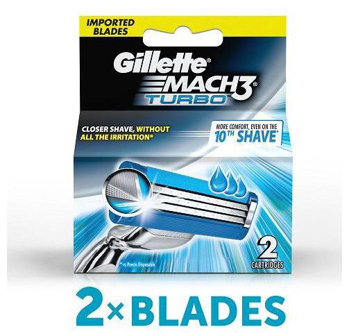 

Gillette Mach 3 Turbo Manual Shaving Razor Blades (Cartridge) 2 pcs