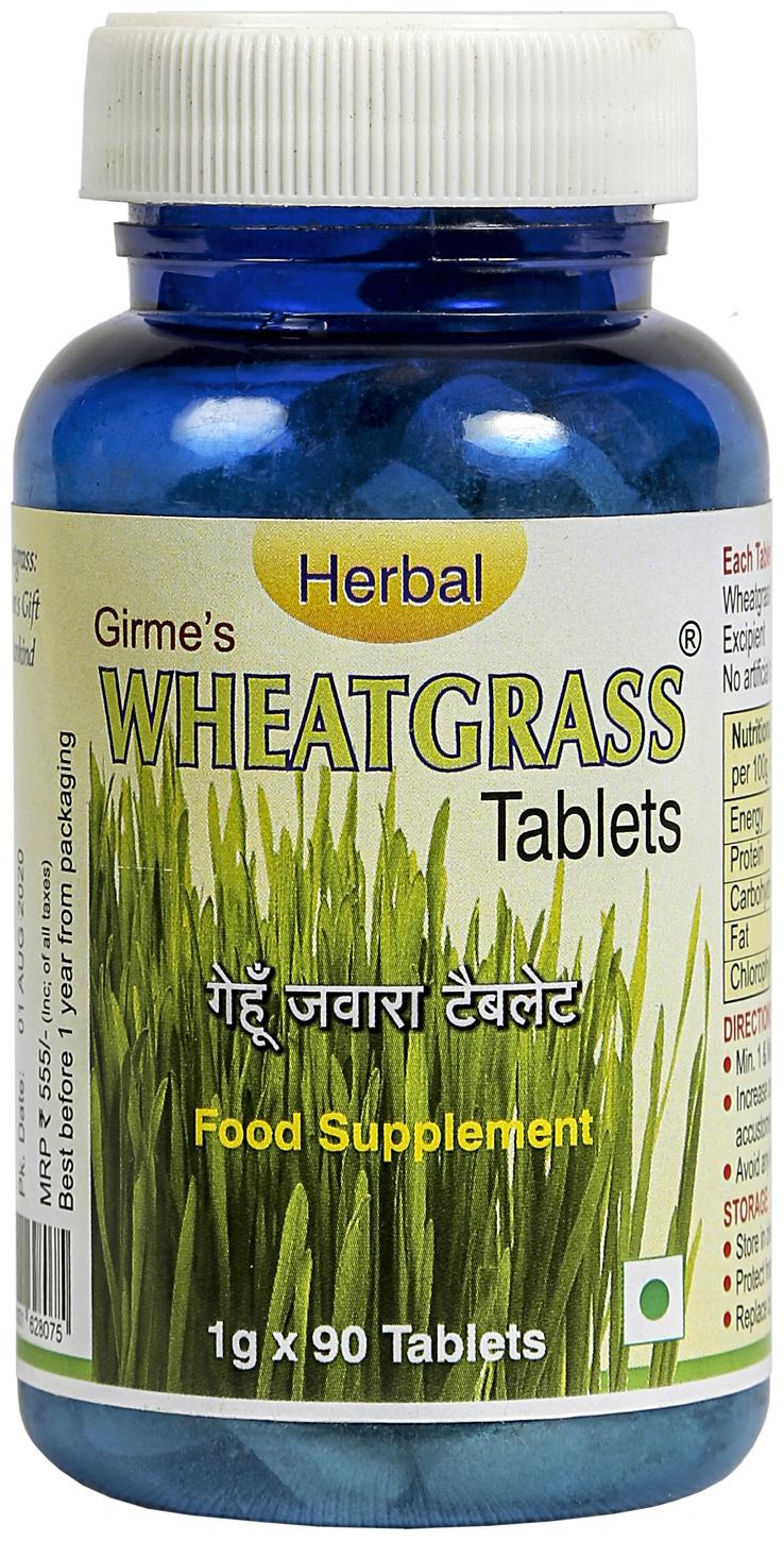 

Girme s Wheatgrass Tablets (1gx90) Tablets bottle