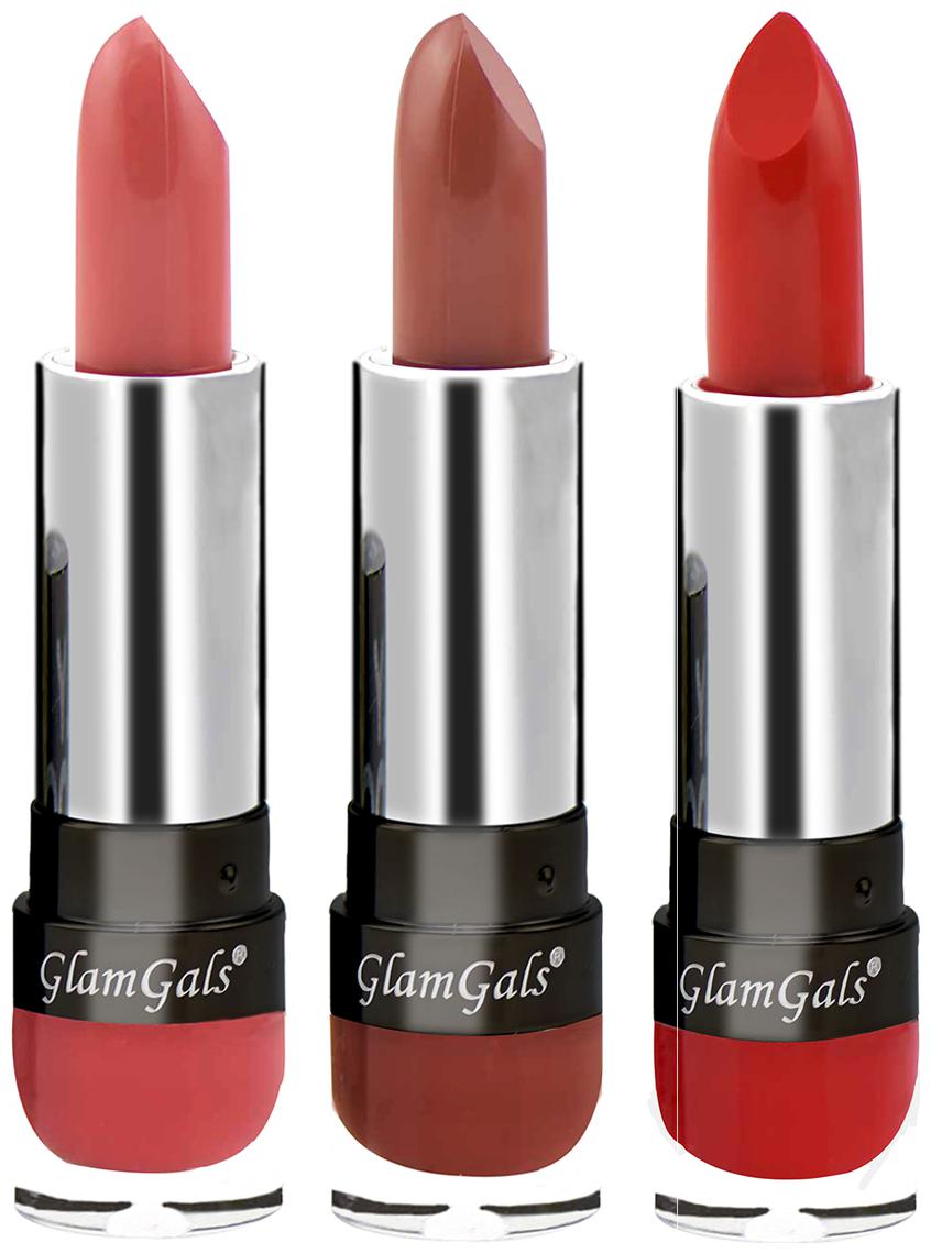 

GlamGals Creme Lipsticks 3 5 g Each (Pack of 3) Multi Color
