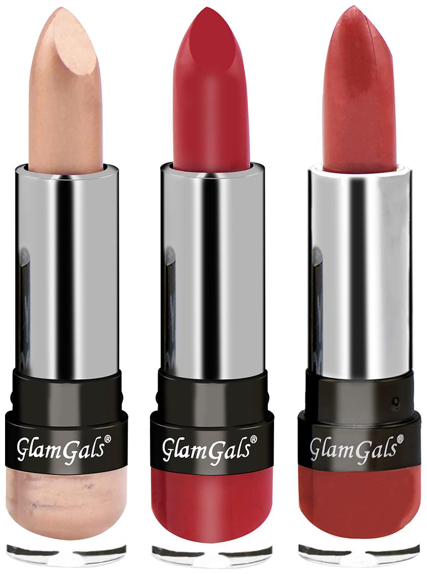

GlamGals Creme Lipsticks 3 5 g Each (Pack of 3) Multi Color