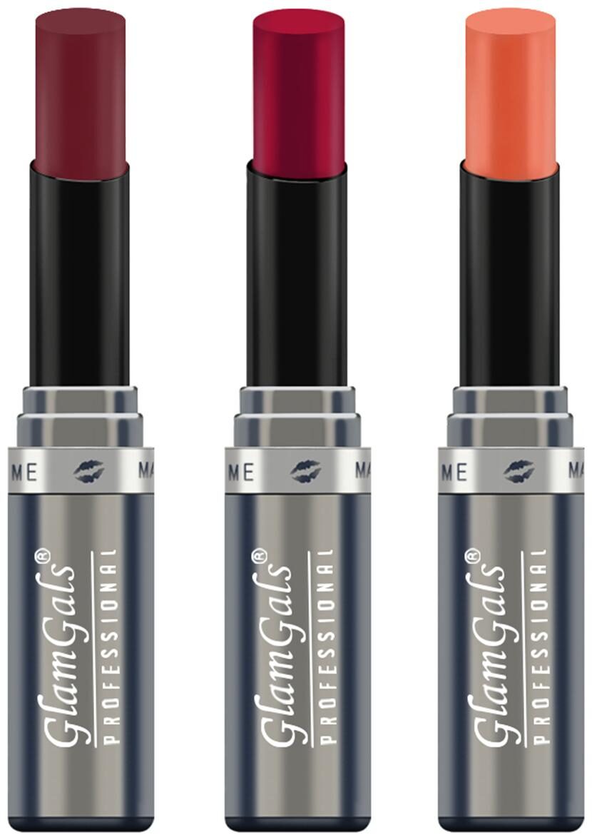 

GlamGals Creme Lipsticks 3 g Each (Pack of 3) Multi Color