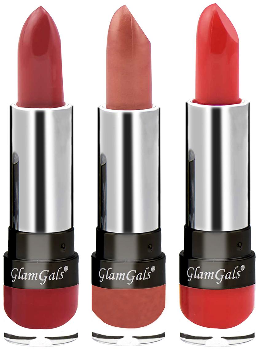 

GlamGals Creme Lipsticks 3 5 g Each (Pack of 3) Multi Color