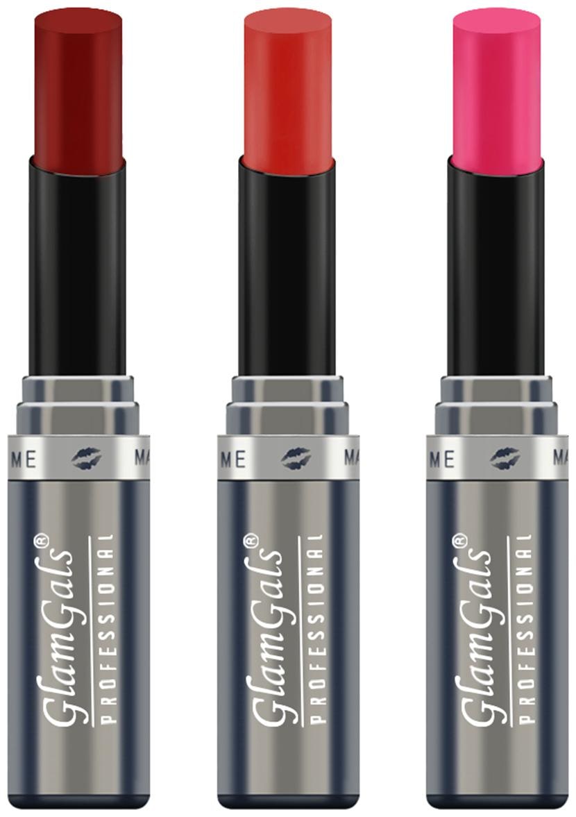 

GlamGals Creme Lipsticks 3 g Each (Pack of 3) Multi Color