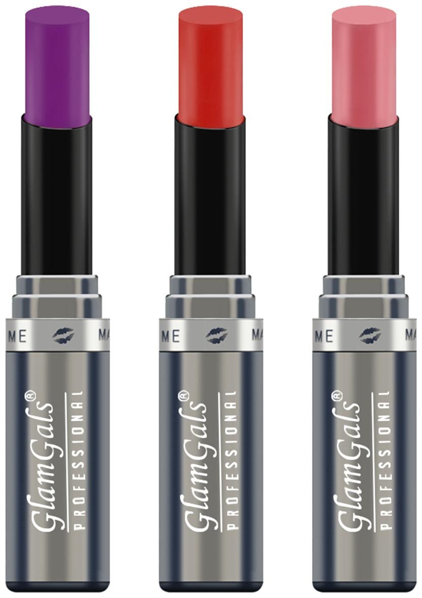 

GlamGals Creme Lipsticks 3 g Each (Pack of 3) Multi Color