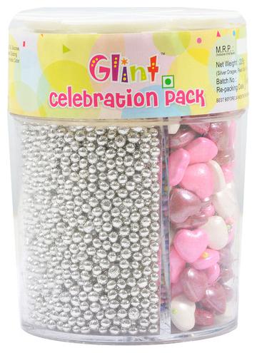 

Glint Celebration Pack Big Silver Dragees Pearl Ball Heart Confetti 225g (Pack Of 1)
