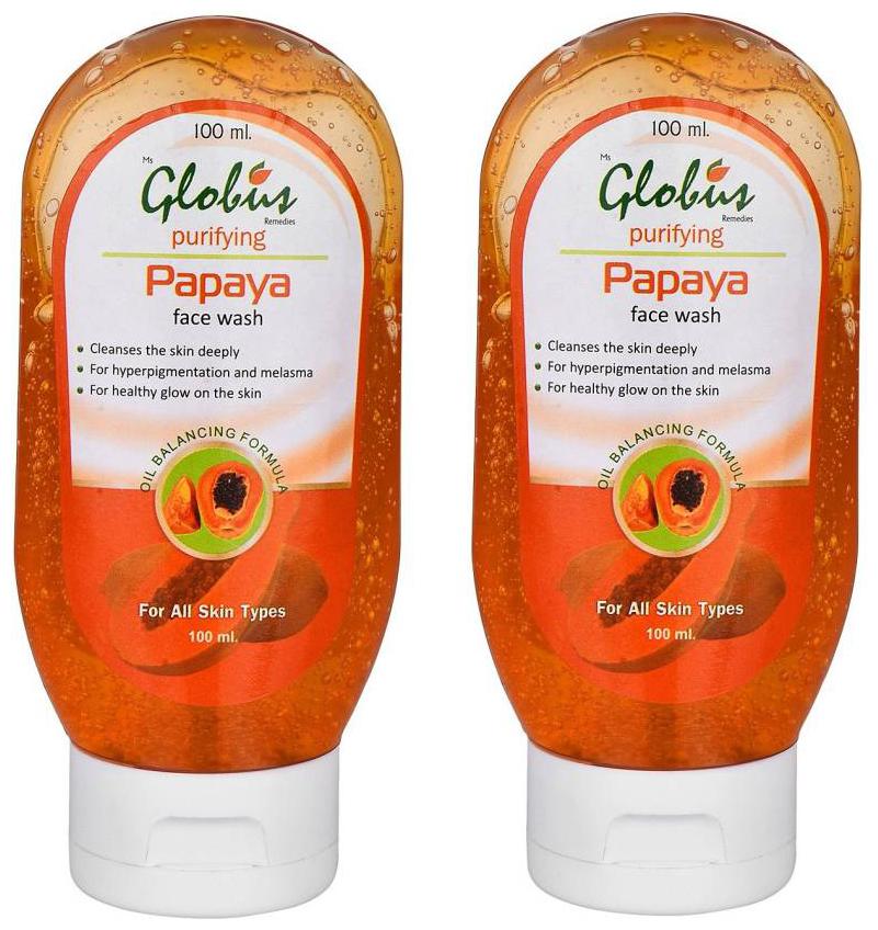 

Globus Remedies Papaya Purifying Face Wash 100 ml (Pack Of 2)