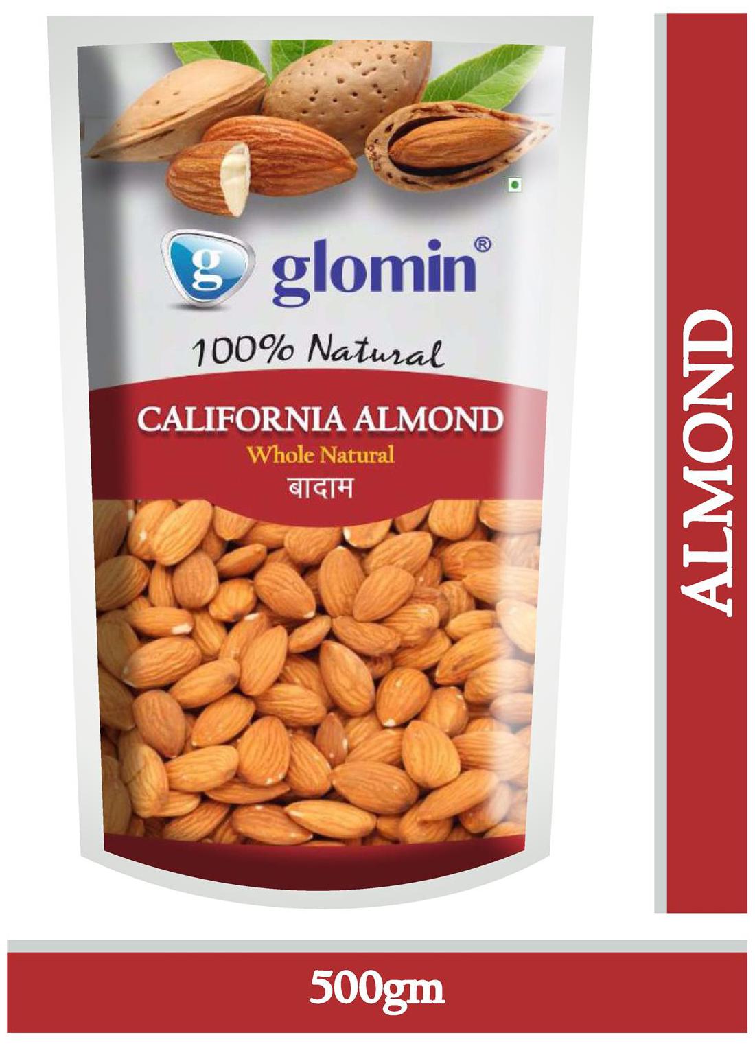 Glomin California Almond Raw 500 g 1Pc