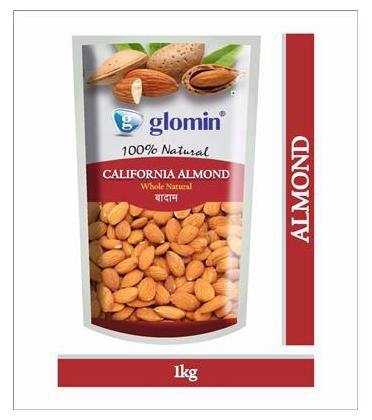 Glomin Raw Almonds 1Kg (Pack Of 1)