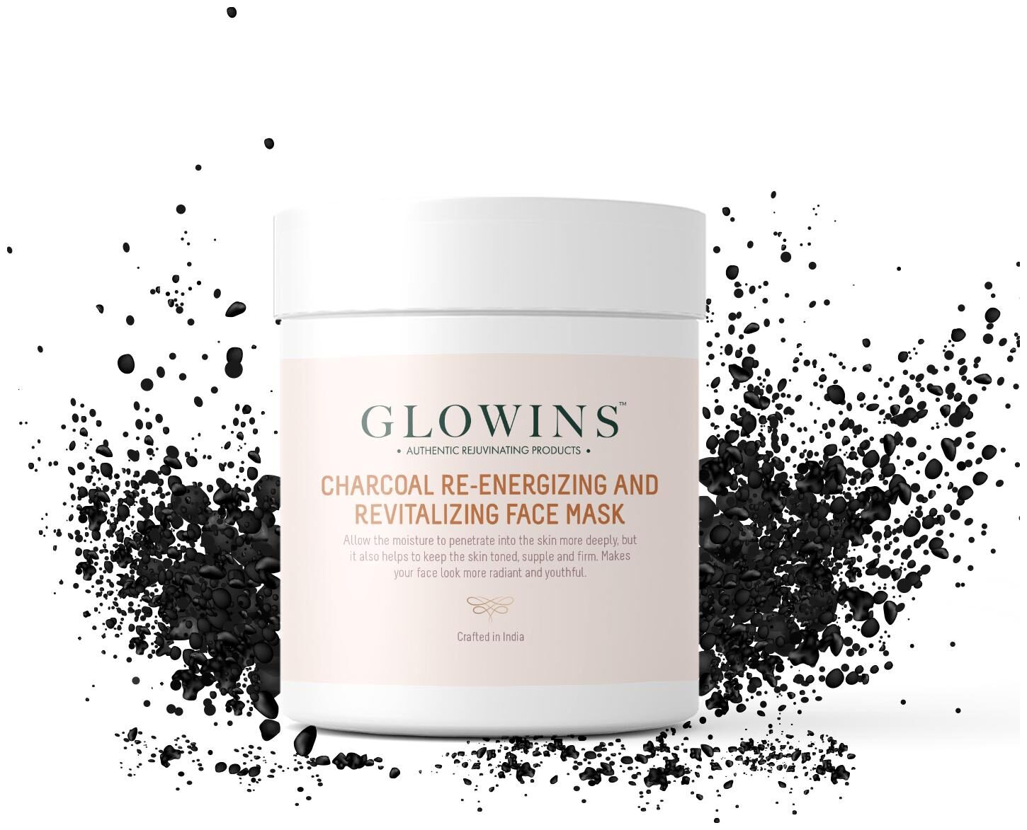 

Glowins Charcoal Rich In Vitamin E Protect it Form Sun UV Rays Improve Acne Skin Ton Reduse Sign Of Lightening and Nourishing(400 ml)