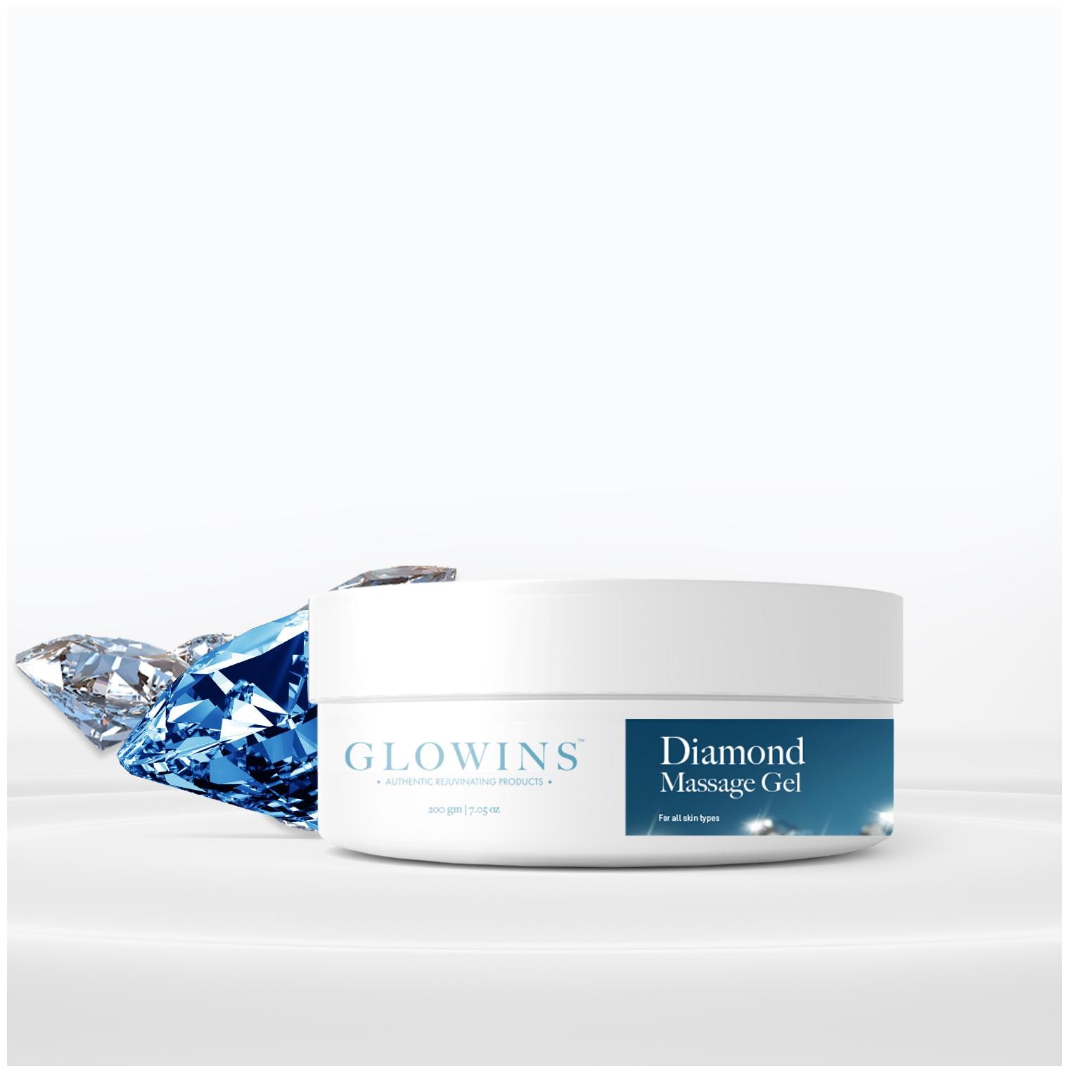 

GLOWINS Diamond Rich In Vitamin E Protect it Form Sun UV Rays Improve Acne Skin Ton Reduse Sign Of Lightening and Nourishing Gel 200 ml (Pack Of 1)