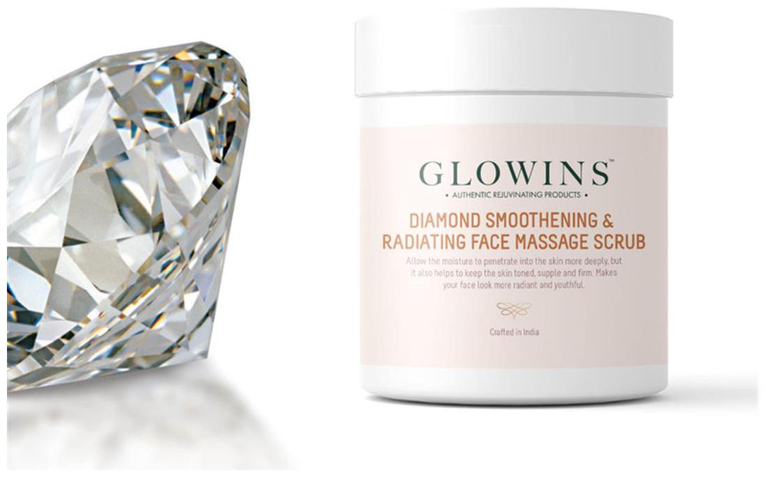 

Glowins Diamond Smoothing Radiating Face Massage Scrub with Vitamin C E for Rich Exfoliation Nourish Natural Radiant Rid of Dry and Flakly Dead Skin Cell - 100g