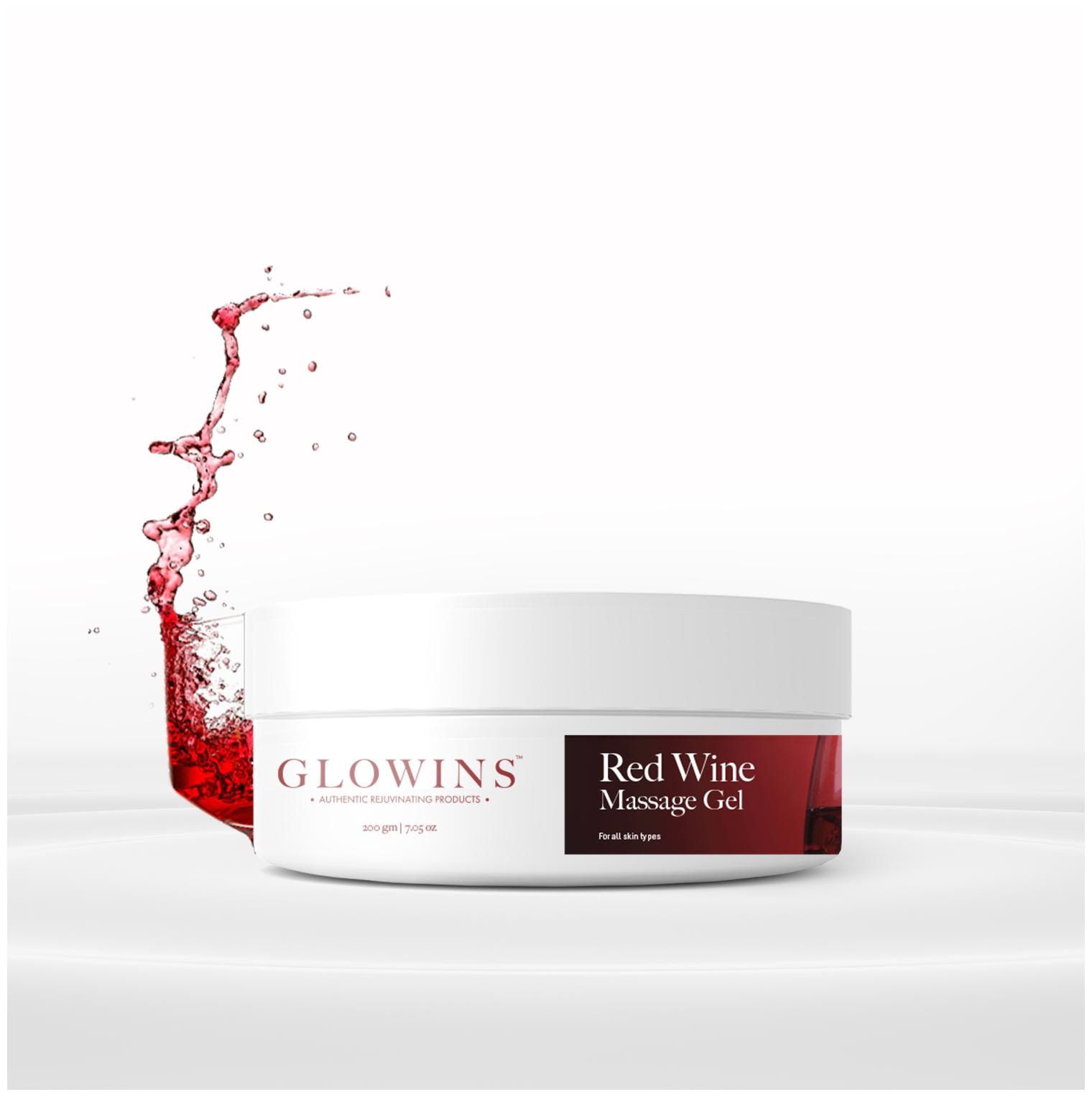 

GLOWINS Red Wine Rich In Vitamin E Protect it Form Sun UV Rays Improve Acne Skin Ton Reduse Sign Of Lightening and Nourishing Gel 200 ml (Pack Of 1)