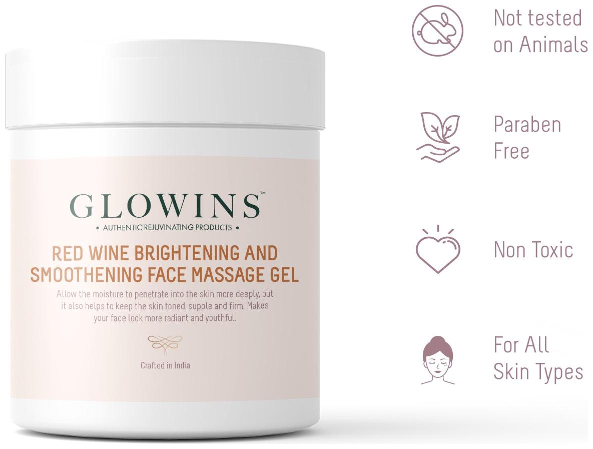 

GLOWINS Sandal Rich In Vitamin E Protect it Form Sun UV Rays Improve Acne Skin Ton Reduse Sign Of Lightening and Nourishing Gel 400 ml (Pack Of 1)