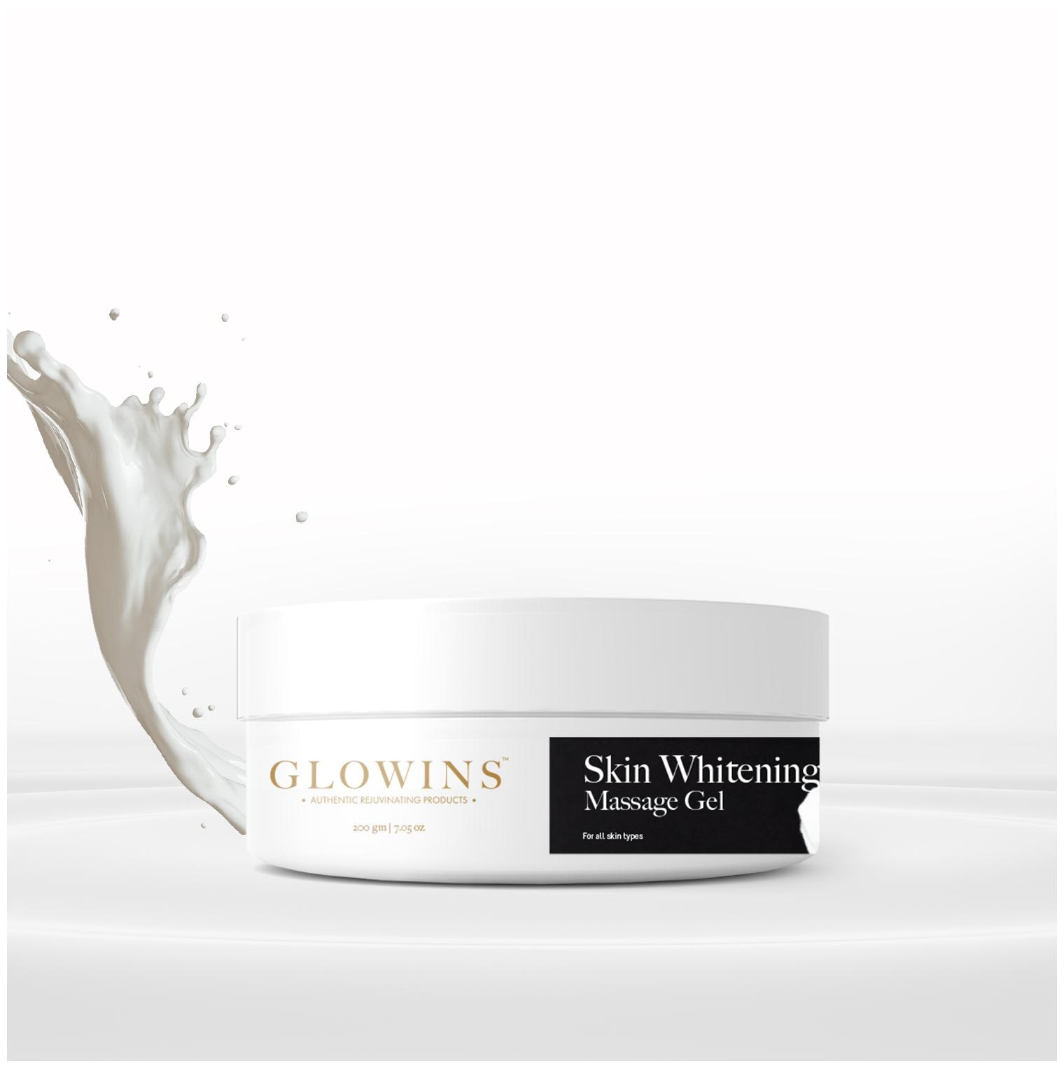 

GLOWINS Skin Whitening Rich In Vitamin E Protect it Form Sun UV Rays Improve Acne Skin Ton Reduse Sign Of Lightening and Nourishing Gel 200 ml (Pack Of 1)