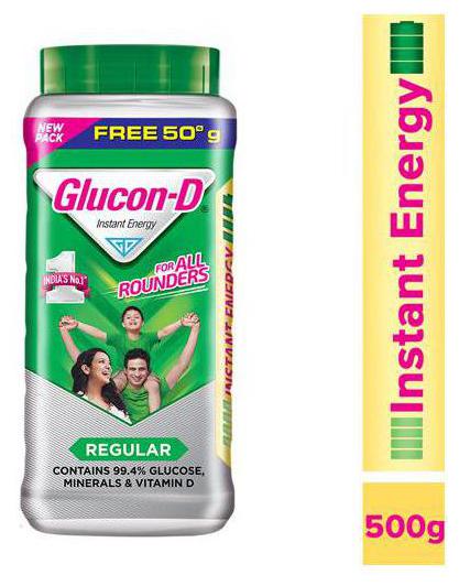 

Glucon D Beverage Mix - Glucose Based 500 g