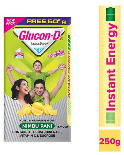 

Glucon D Beverage Mix - Glucose Based Nimbu Pani Flavoured 250 g FMCG