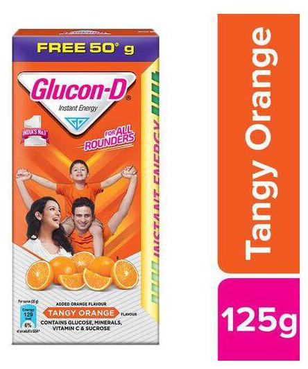 

Glucon D Glucose Based Beverage Mix - Orange 75 g 50 g Free