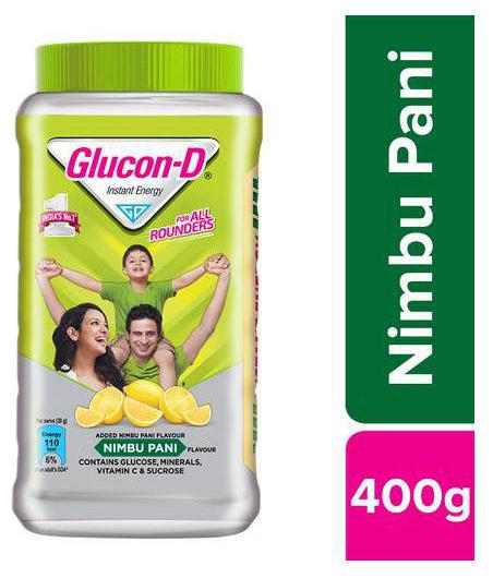 

Glucon-D Glucose Based Beverage Mix - Nimbu Pani Flavoured 400 g