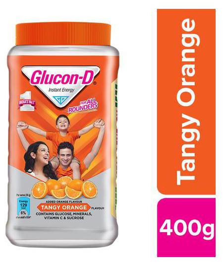 

Glucon-D Glucose Based Beverage Mix - Orange Flavoured 400 g