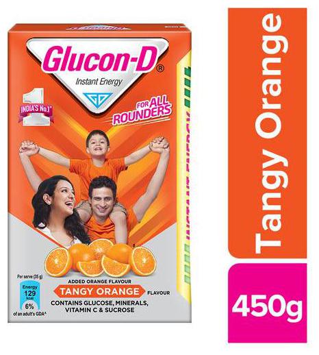

Glucon-D Orange - Glucose Based Beverage Mix 450 g