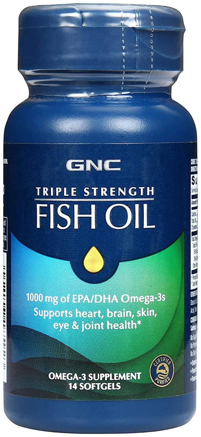 

GNC Triple Strength Fish Oil - Omega 3 supplement (14 Softgels)