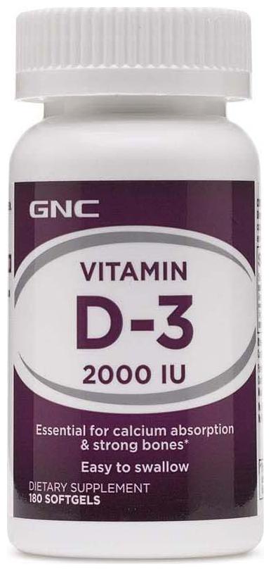 

GNC Vitamin D-3 2000 IU - 180 Tablets