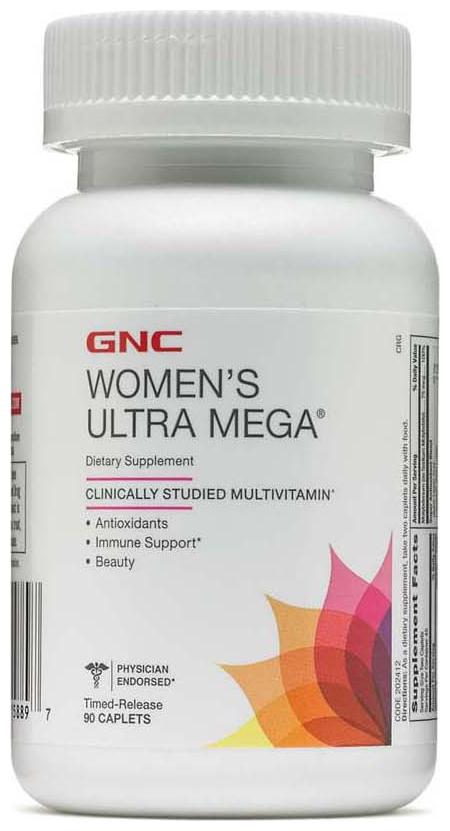 

GNC Women s Ultra Mega Multivitamin with Timed-Release Formula - 90 Tablets