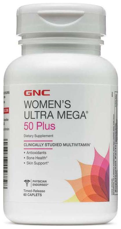 

GNC Women s Ultra Mega 50 Plus Premium Multivitamin for Women Over 50 (60 Tablets)