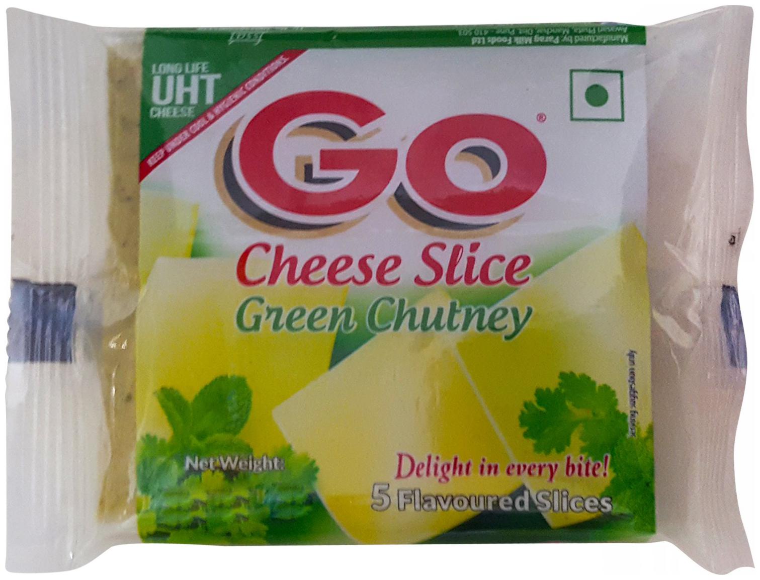 

Go Cheese Slice - Green Chutney 100 g