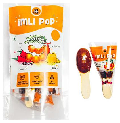 

Go Desi Imlipop - Tamarind Jaggery Candy 10 pcs