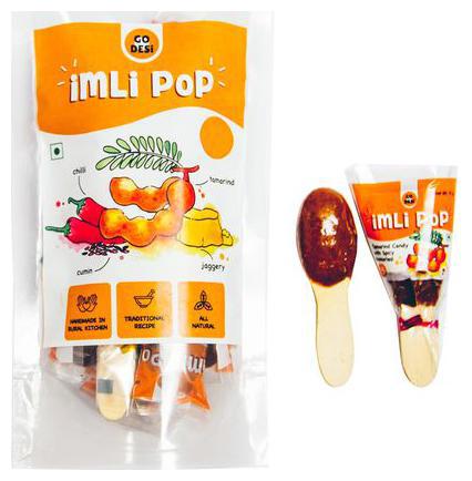 

Go Desi Imlipop - Tamarind Jaggery Candy 10 pcs