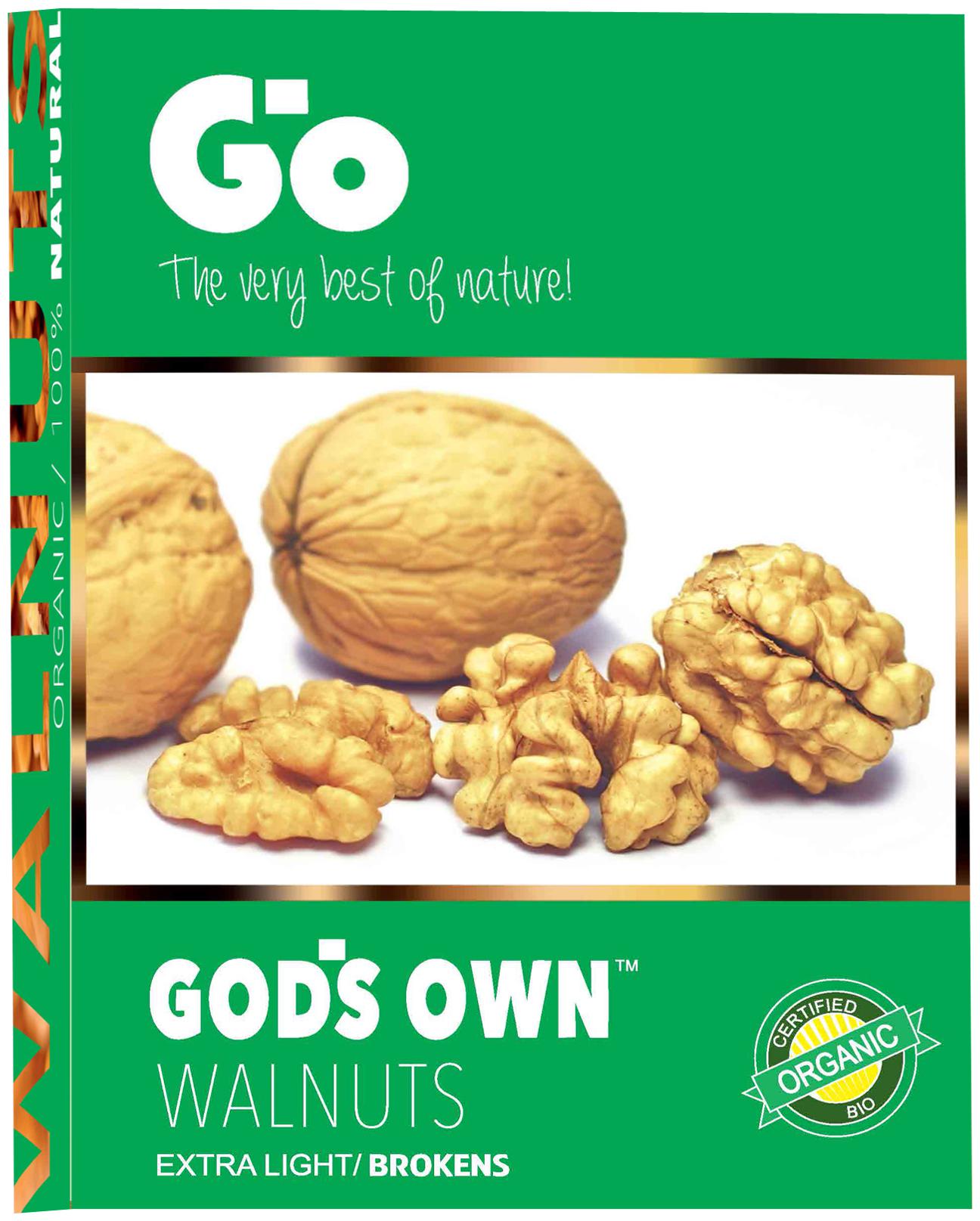 

Go s Gods Own Organic Walnuts Extra Light Broken 250 g