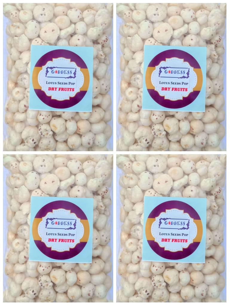 

Goddess Premium Quality Lotus Seeds Pop 200 g each (pack of 4)