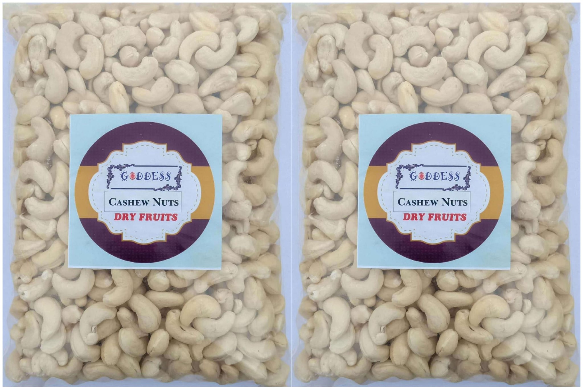 

Goddess Premium Cashew Nuts (Kaju) 200 g each (Pack of 2)