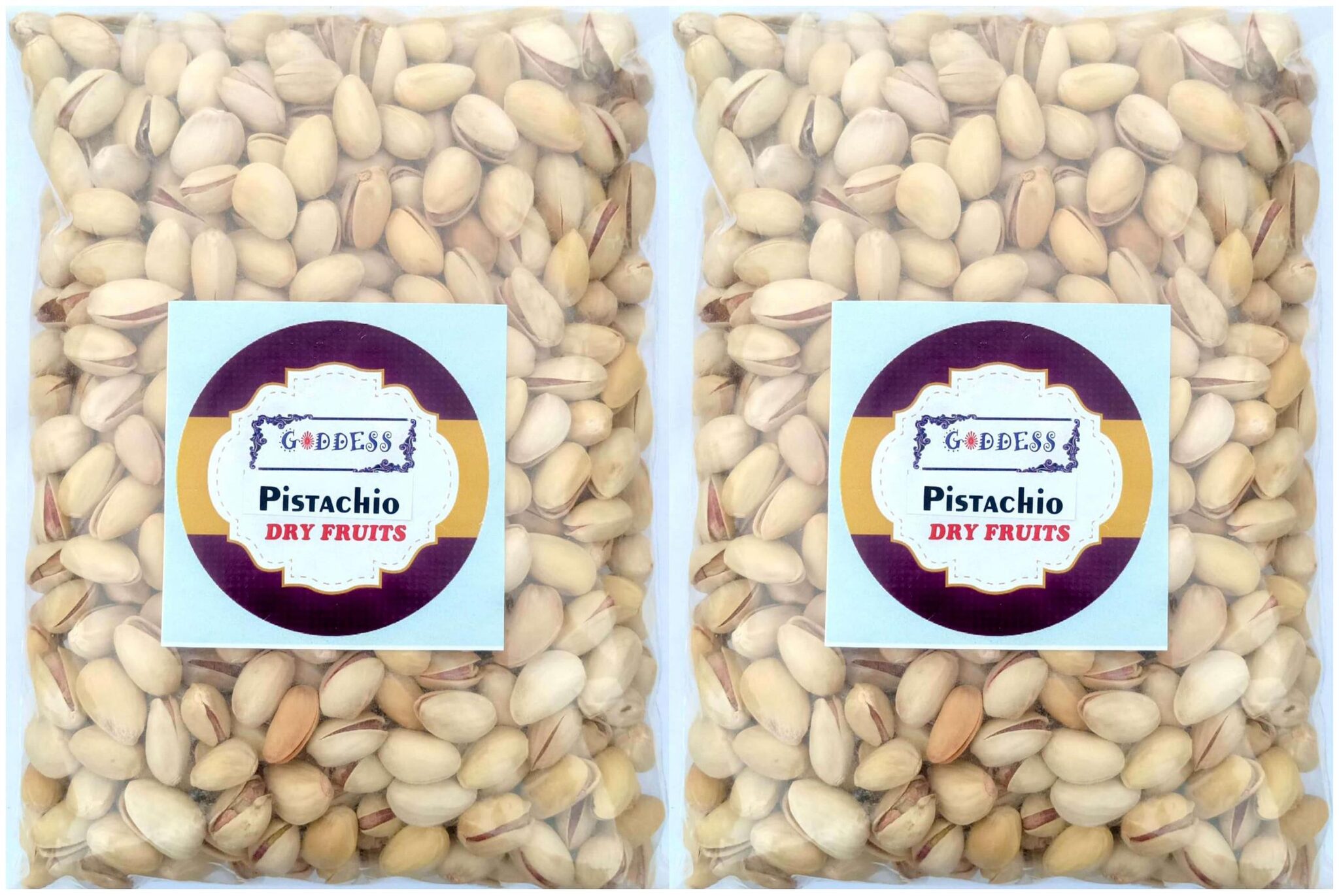 

Goddess Premium Pisachios Nuts (Pista) 400 g each (pack of 2)
