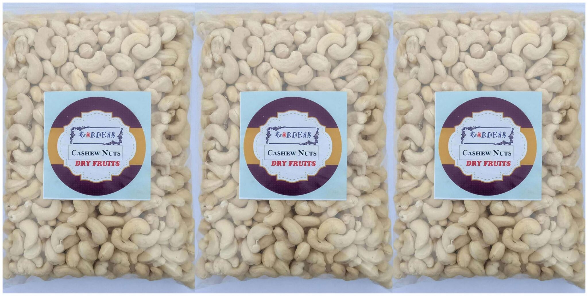 

Goddess Premium Cashew Nuts (Kaju) 100 g each (Pack of 3)
