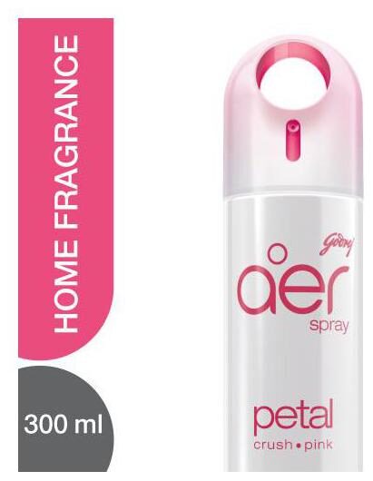 

Godrej Aer Home Air Freshener Spray Petal Crush Pink 300 ml