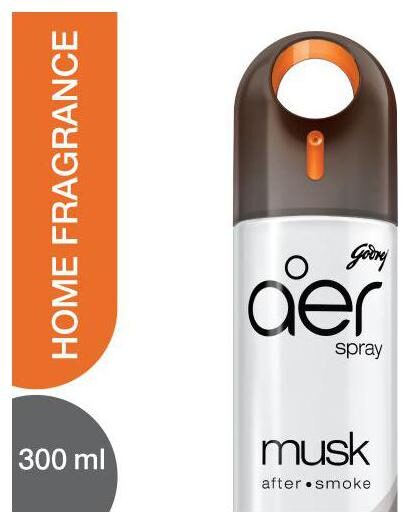

Godrej Aer Home Air Freshener Spray Musk After Smoke 300 ml