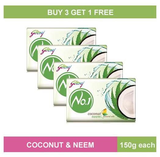 

Godrej No 1 Bathing Soap - Coconut Neem 600 g