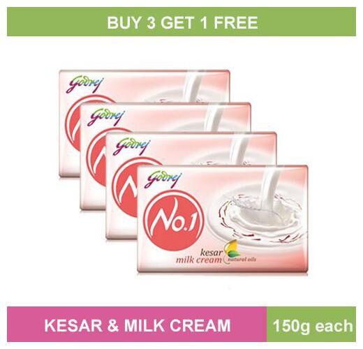 

Godrej No 1 Bathing Soap - Kesar Milk Cream 150 g 4