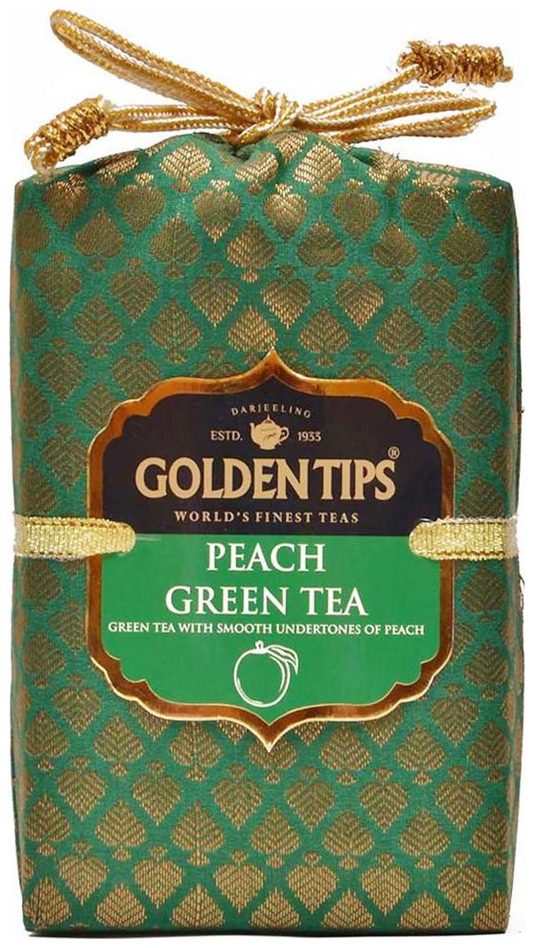 

Golden Tips Peach Green Tea - Brocade Bag 100g