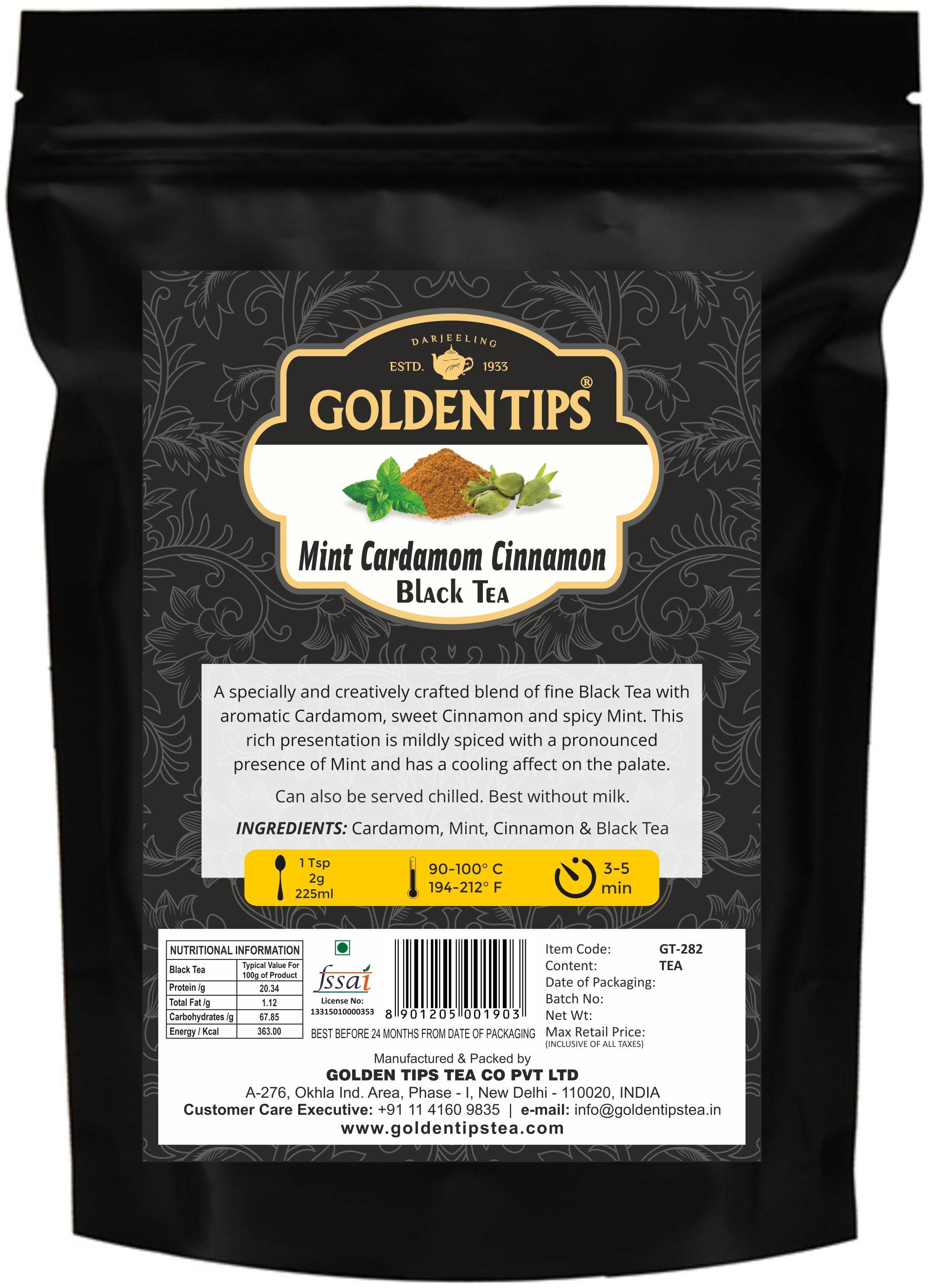 

Golden Tips Mint Cardamom Cinnamon Black Tea 100g 3 53oz