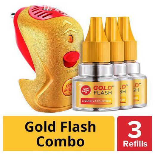 

Good knight Gold Flash - Mosquito Repellent Combo Machine Refill 245 g Pack of 4
