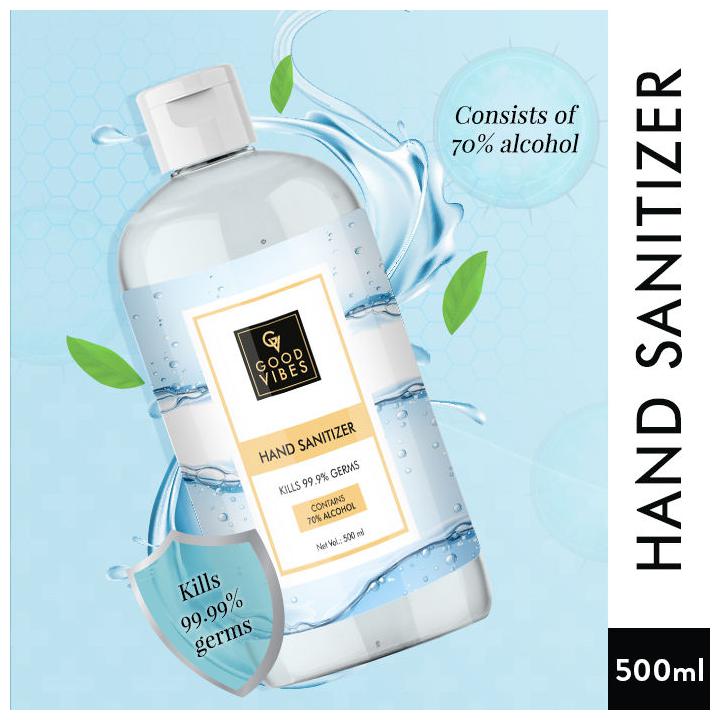 

Good Vibes 70 Alcohol Hand Sanitizer (500ml) (Pack of 1)