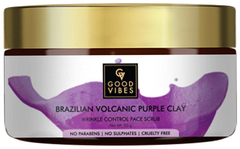 

Good Vibes Brazilian Volcanic Purple Clay Wrinkle Control Face Scrub (50 g)