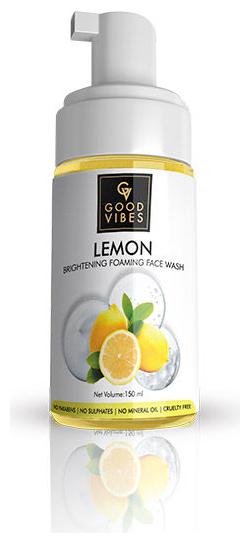 

Good Vibes Brightening Foaming Face Wash - Lemon (150ml) (Pack of 1)