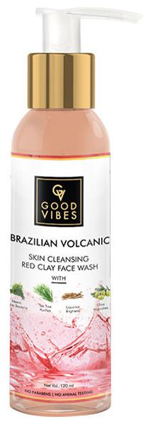 

Good Vibes Brazilian Volcanic Skin Cleansing Red Clay Face Wash (120 ml)