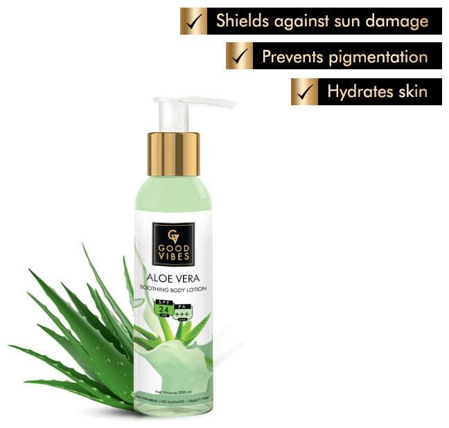 

Good Vibes Smoothing Body Lotion with SPF 24 - Aloe Vera (200 ml) (Pack of 1)